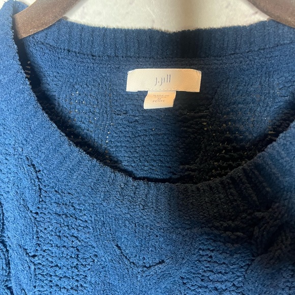 Medium petite JJILL blue knit long sleeve sweater - Picture 2 of 5